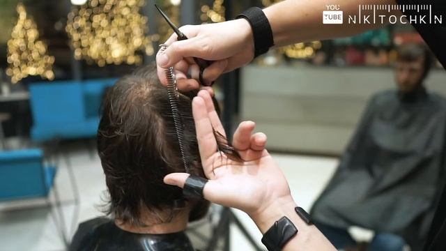 scissor cut medium length haircut | men's haircut transformation смотреть онлайн