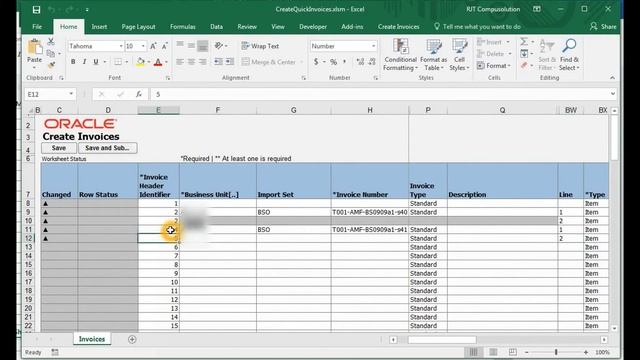 Invoice Spreadsheet (ADFdi) in Oracle Fusion Payables смотреть онлайн