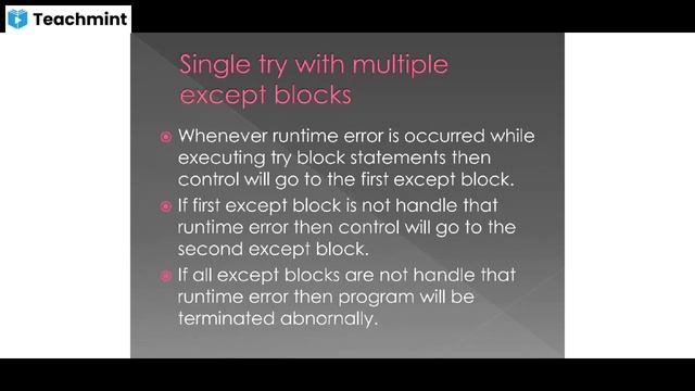 Python-exception handling смотреть онлайн
