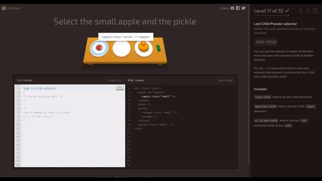 CSS Diner | FULL WALKTHROUGH | Level 1-32 смотреть онлайн