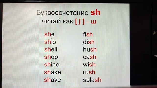 Правило чтения буквосочетания sh смотреть онлайн