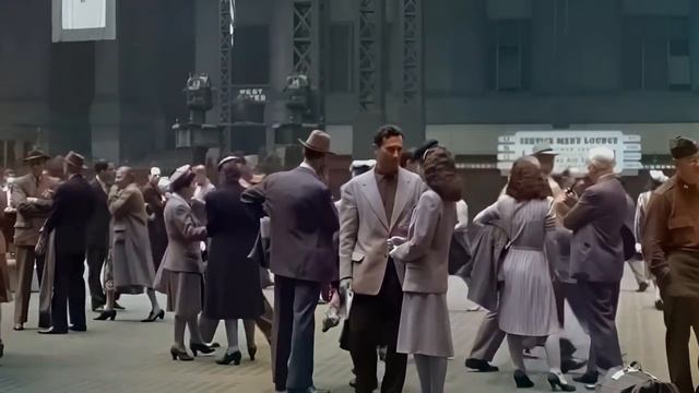 1940s - New York in color [60fps, Remastered] w added sound смотреть онлайн