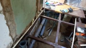 Замена гнилых деревянных полов, в частном доме, на бетонные.