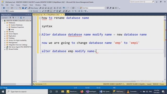 How to rename database name in sql server смотреть онлайн