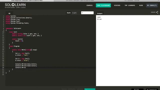 C#: Basic Class with Static and Non-Static Properties смотреть онлайн