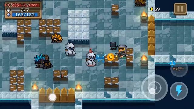 Выбил секретное оружие из босса на урон 999.999.999хп!!В игре Soul knight смотреть онлайн