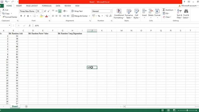 Praktikum APK 1 Modul 3 - Menentukan Bilangan Random Dengan Menggunakan Ms. Excel смотреть онлайн