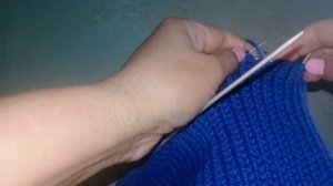 Закрытие шапочки резинкой 1×1.