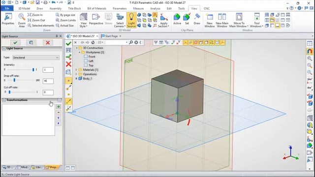 T-Flex CAD 15 English - Lesson 95/99 - Light Sources смотреть онлайн