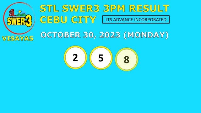 3pm STL Visayas Result Today October 30 2023 (Monday) смотреть онлайн