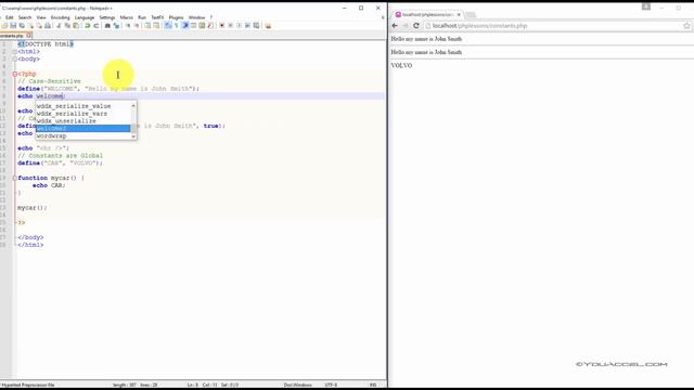 PHP Constants | Tutorial смотреть онлайн