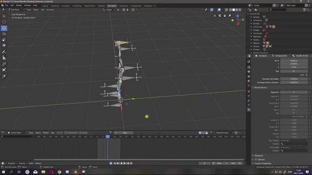 How to make stickman rig. Blender tutorial. смотреть онлайн