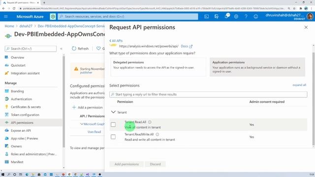 Register Power BI Application in Azure Active Directory | Part 6 смотреть онлайн