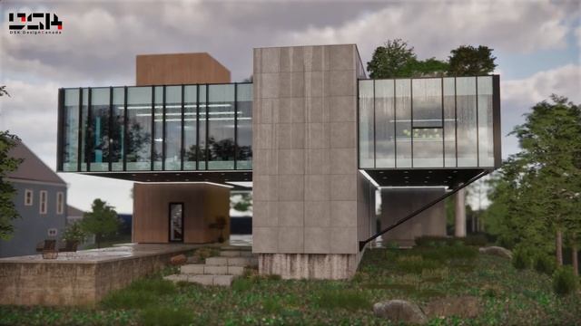 New house project concept release. sketch - architecture model - 3D Modeling смотреть онлайн