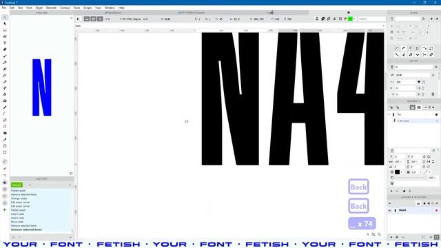 Part 03: Latin capital letters from A to Z - Making a font in FontLab 7 смотреть онлайн