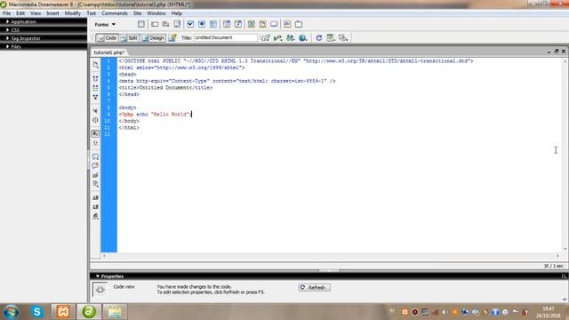 Tutorial Coding PHP #01 Hello World смотреть онлайн