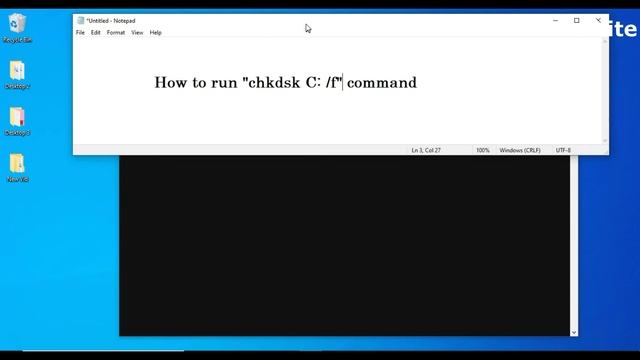 How to run chkdsk C: /f command line in Windows 10 смотреть онлайн