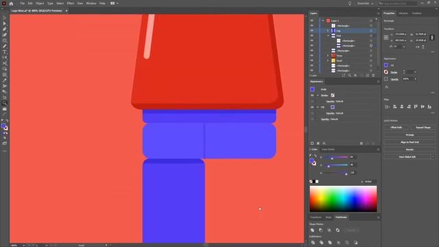 Drawing a Lego Man (Adobe Illustrator CC Speed Vector Art) смотреть онлайн