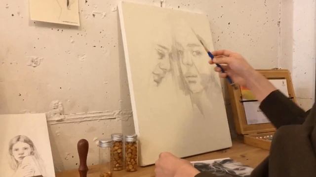 pencil drawing on canvas смотреть онлайн