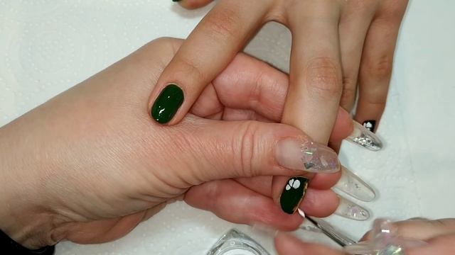 ??? Цветочки на оливковом фоне.Просто и быстро. Покрытие гель-лаком. смотреть онлайн