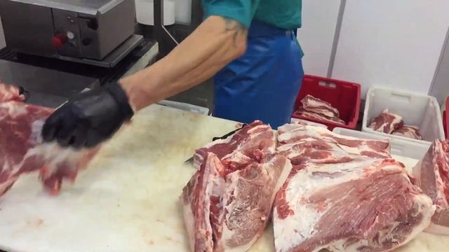 Разделка свиной полутуши для магазина смотреть онлайн