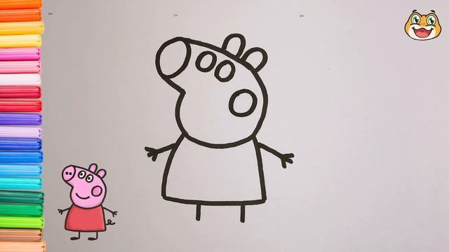 How to draw Peppa Pig? Как нарисовать свинку Пеппу? Como dibujar a Pepa Pig? #drawings смотреть онлайн