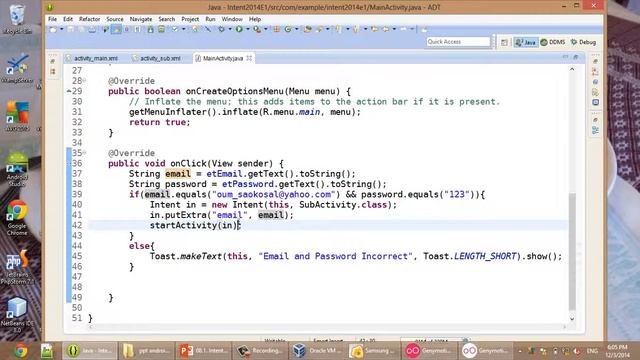 create android intent putextra startuppage login tutorial смотреть онлайн