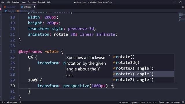 Pure CSS 3D Rotating Image Slider || 3D Rotating Image Gallery using HTML & CSS смотреть онлайн