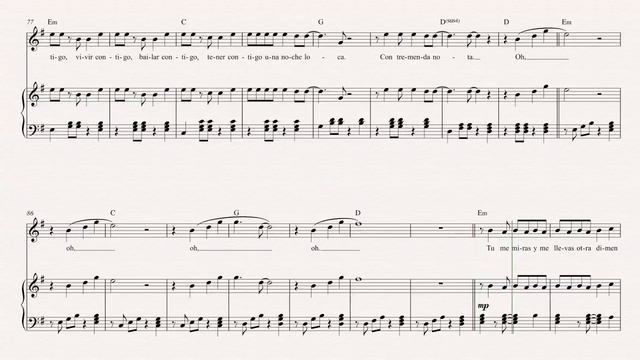 Flute - Bailando - Enrique Iglesias Sheet Music, Chords, & Vocals смотреть онлайн