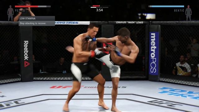 Anthony Pettis vs. Mirsad Bektic Capoeira kick (EA sports UFC 2 ) TKO Technical knockout смотреть онлайн