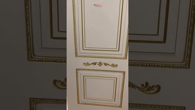Межкомнатная дверь Эмаль Soprana Avorio patina Oro глухая смотреть онлайн