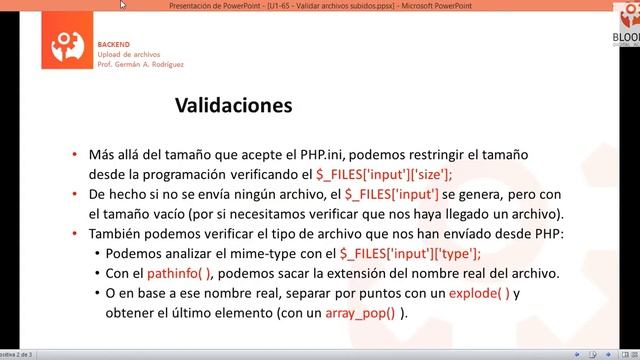 Curso BackEnd U1·59 - Validación de los archivos subidos por formularios - PHP смотреть онлайн