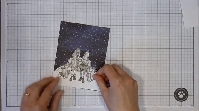 Houses Built of Cards Silhouetted Night Sky Gnomes смотреть онлайн