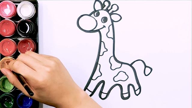 Bolalar Uchun Yoqimli Jirafani Chizish / Draw A Giraffe Cute For Kids
