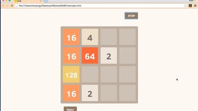 2048 Game and AI Solver (CS4701 AI-Pra Demo) смотреть онлайн
