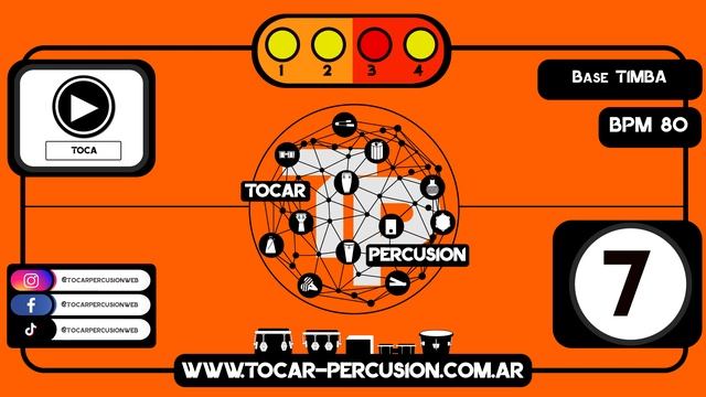Base de Práctica para Percusión - TIMBA (2-3) - BPM 80 // - Percussion Beats - Play Along - Loops смотреть онлайн