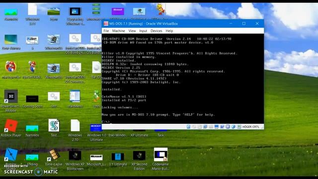 Installing MS-DOS 7.1 On Virtualbox (Time-Lapse) смотреть онлайн