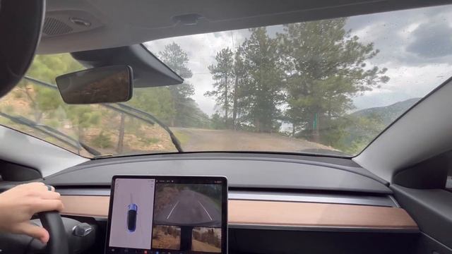 Tesla Model 3 FSD Beta 10.12.2 Mountain almost launched my Tesla смотреть онлайн