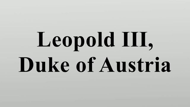 Leopold III, Duke of Austria смотреть онлайн