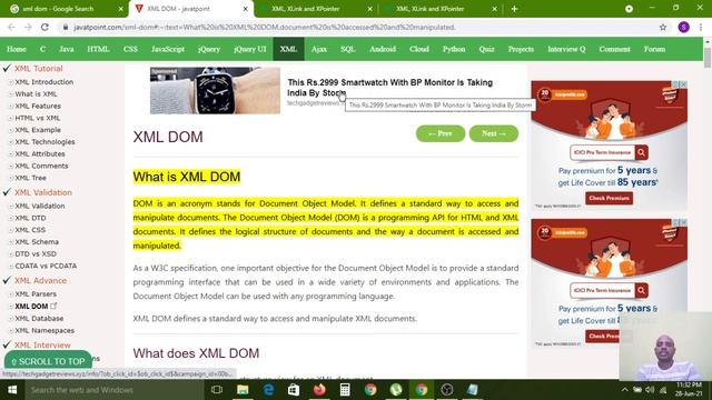 (44) Web Technologies- XML Hyper Links, XML DOM & XQuery Language (Lecture-44) смотреть онлайн