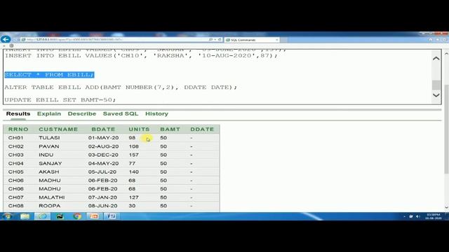 SQL LAB 1 ELECTRICITY BILL смотреть онлайн