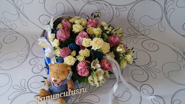 Букет цветов в люльке на выписку мальчика смотреть онлайн