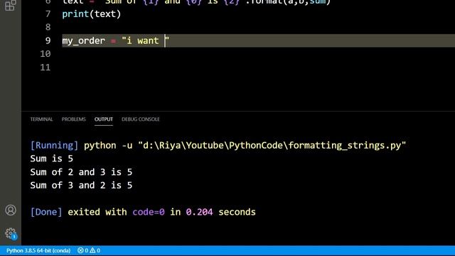 String Formatting | Format method and f-strings | Python Tutorials - 5 смотреть онлайн