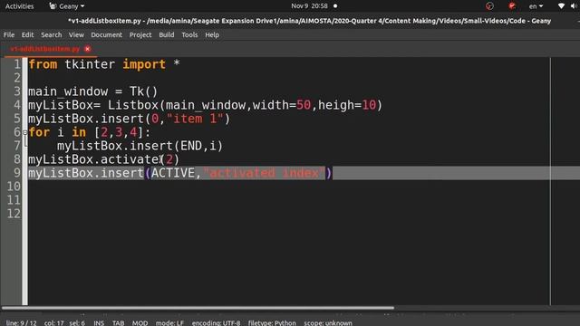 Add an item to a ListBox - tkinter- Python 3 смотреть онлайн