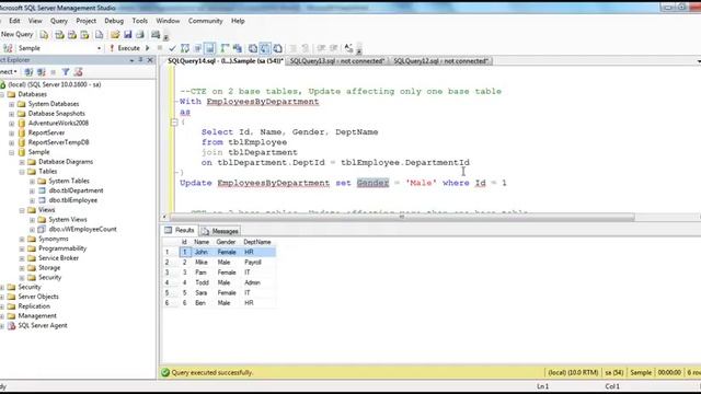 Part 50 Updatable common table expressions in sql server смотреть онлайн