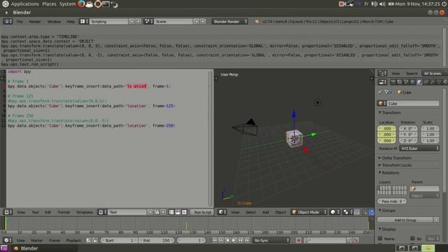 Blender Python 02 - Keyframes смотреть онлайн
