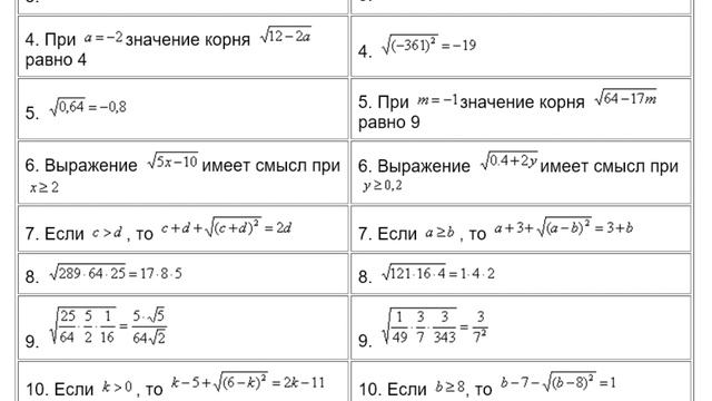 Алгебра 8 класс.Урок30. тема. Свойства арифметического квадратного корня. смотреть онлайн