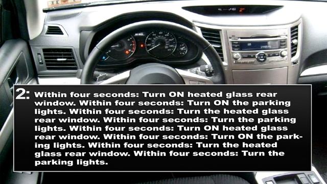 Subaru Outback Service Light Reset смотреть онлайн