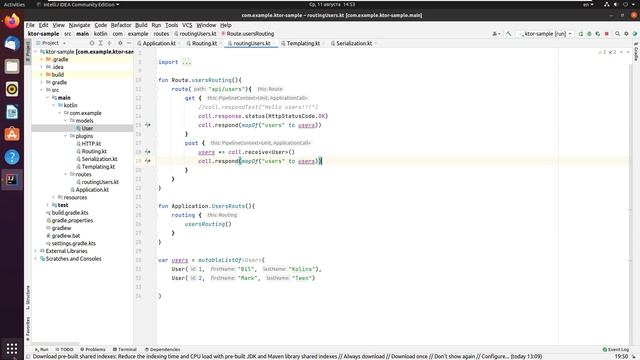 Kotlin - 15.2 (GET и POST запросы на REST Server Ktor. Работа с curl и Postman для тестирования) смотреть онлайн