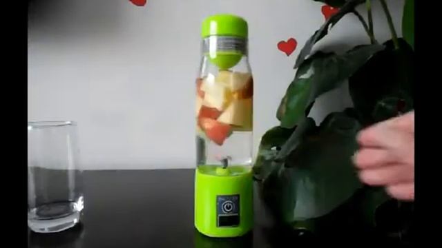 build in rechargeable Li-on battery portable cup juice blender with power bank смотреть онлайн
